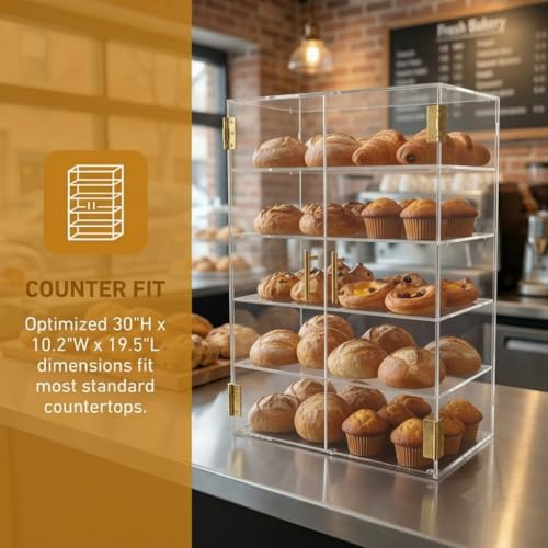 5 Tiers Countertop Bakery Display Case