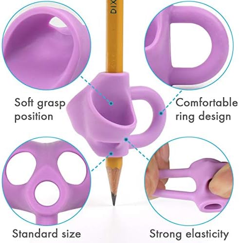 Firesara Training Grips, Original Breakthrough Assorted Writing Aid Grip Trainer Posture Correction Finger Grip for Kids Preschoolers Children Adults Special Needs for Lefties or Righties(4PCS)