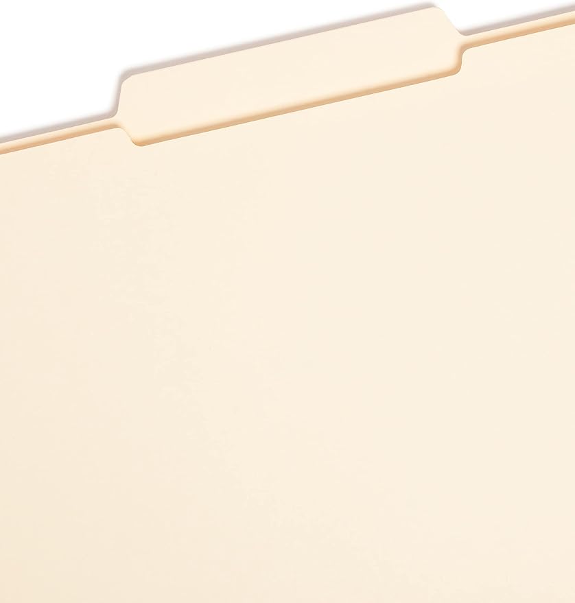 Smead File Folder, Reinforced 1/3-Cut Tab, Center Position, Legal Size, Manila, 100 per Box (15336)
