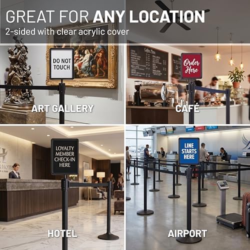 US Weight Plastic Stanchion Sign Holder for USW ChainBoss & Sentry