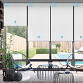 SmartWings Motorized Smart Roller Shades, 100% Blackout Safari White