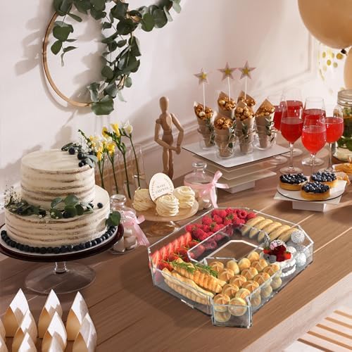 11" Acrylic Letter Charcuterie Tray,Fillable Alphabet & Number Box(Letter Q)