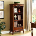 Sepia Timber Vertical Closed Back Organizer Shelf with 3/4/5 Shelves American Bookcase Retro Study Multi-Layer Bookshelf Storage Unit Floor-Standing Shelf Home Use Brown 26" L x 17" W x 59" H