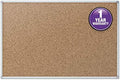 Mead Corkboard, 4' x 3' Bulletin Board, Aluminum Frame Cork Board (85362)