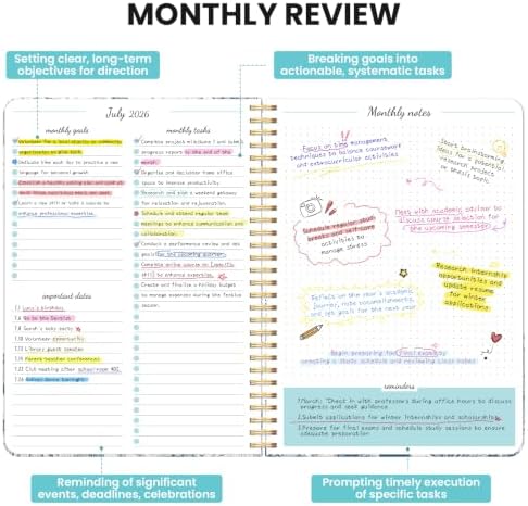 Monthly Planner 2026-2027, 18-Month Aesthetic Calendar, Jul 2026-Dec 2027