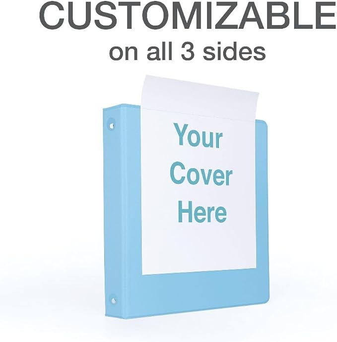 Cardinal 3 Ring Binders, Binders for School and Office, Durable 1.5 Inch, Round Rings, Holds 350 Sheets, ClearVue Presentation View, Non-Stick, Assorted Pastel Colors, 8 Pack (79552)