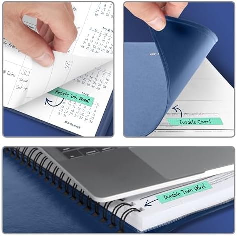 AT-A-GLANCE 2027 Planner, Monthly, 15-Month Jan-Mar, 9" x 11", Unruled Daily Blocks, Blue (702502027)
