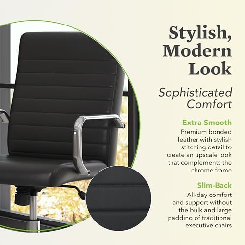 HON Sadie Executive Ergonomic Office Chair, Desk Chair Comfy, Black