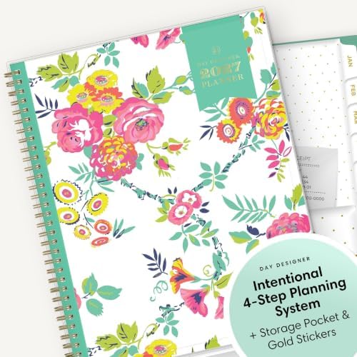 Blue Sky Day Designer 2027 Weekly & Monthly Planner, 8.5"x11", Peyton White