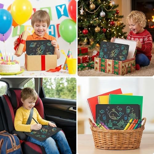 16 Inch LCD Writing Tablet 2 Pack, Large Electronic Notepad Reusable Digital Memo Board Erasabl Tablet(Black)