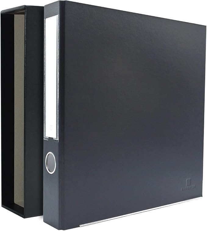 3-Ring Premium Binder & Slip Case - Dark Gray, by Bindertek | 2" Spine Width, 325 Sheet Capacity, 1.25" D-Rings, Linen-Textured Covers, Steel Reinforced Edges