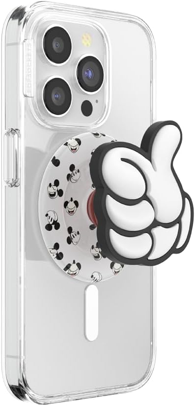 PopSockets Phone Grip for MagSafe, Magnetic Holder- PopOut Thumbs Up | Removable, For Kindle / Android / iPhone, With Magnet, Disney, Mickey Mouse, Minnie, Fun, Cool, Unique