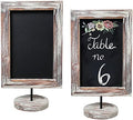 MyGift 12 Inch Chalkboard Signs with Wood Frame & Base, Set of 2