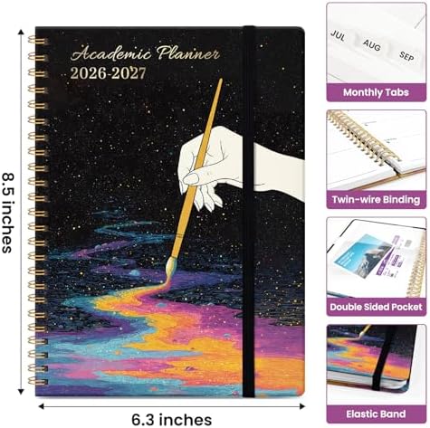 Planner 2026-2027, Monthly & Weekly Jul 2026-Jun 2027 Planner Calendar