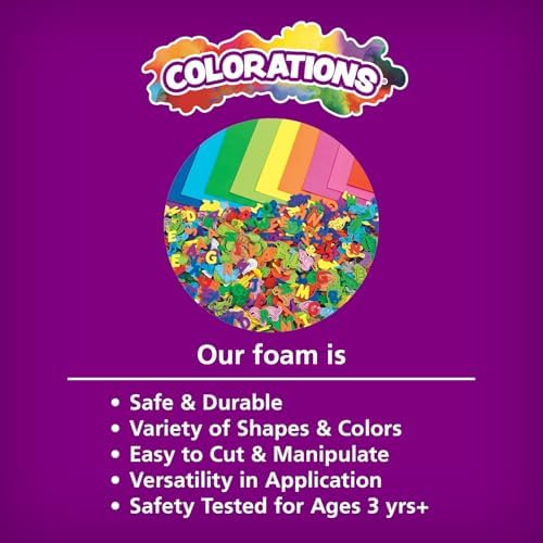 Colorations Seasonal Foam Shapes, Multicolor Set of 4 Buckets | Kids' Arts & Crafts Material
