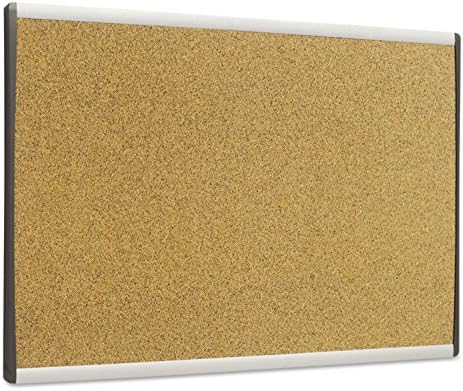 Quartet Bulletin Board, 30" x 18", Corkboard, Cubicle, Arc, Aluminum Frame (ARCB3018)
