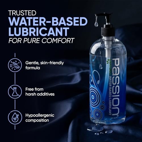 Passion Natural Water-Based Personal Lubricant, for Men & Women - 4 Fl Oz