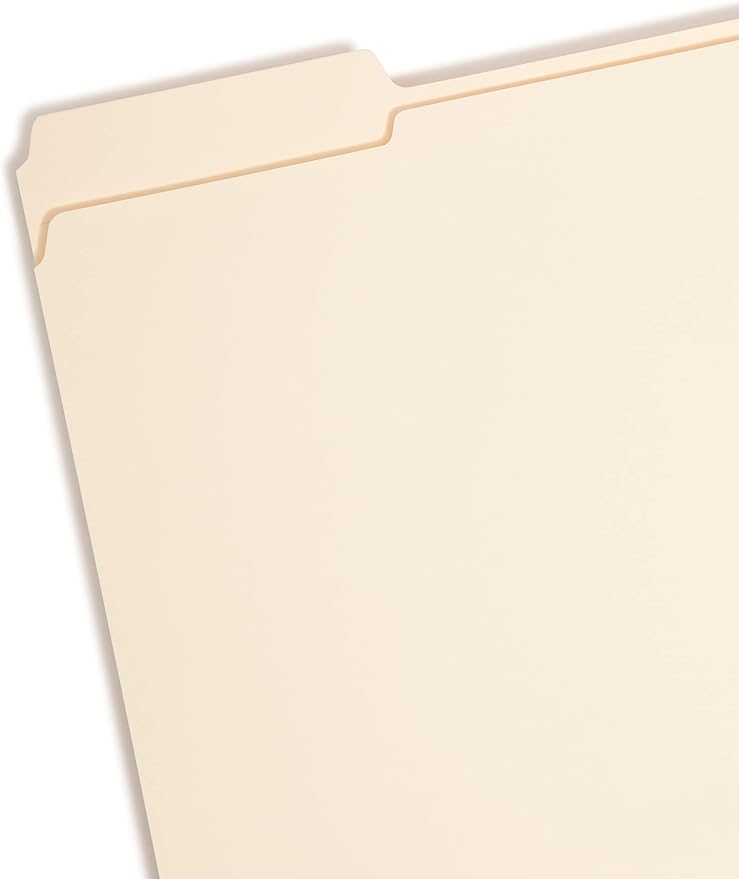 Smead Fastener File Folder, 1 Fastener, Reinforced 1/3-Cut Tab, Letter Size, Manila, 50 per Box (14534)