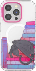 PopSockets iPhone 14 Pro Phone Case with MagSafe- Curled Up & Cozy | Magnetic, Wireless Charging, Camera & Drop Protection, Dragon