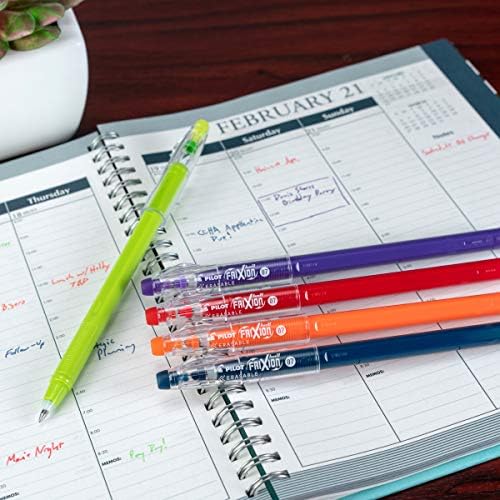 PILOT FriXion ColorSticks Erasable Gel Ink Pens, Purple, Pack of 12