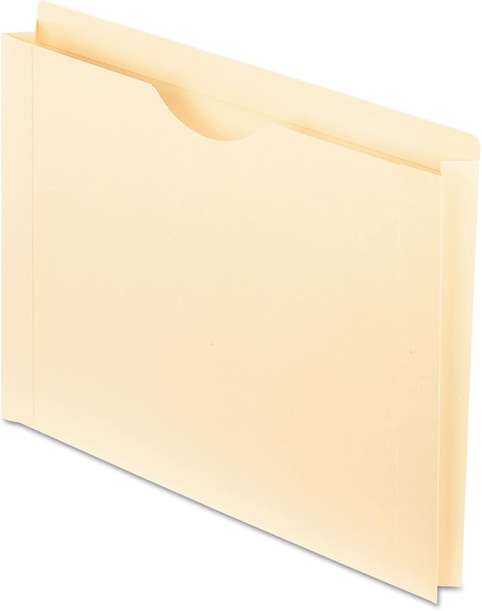 Pendaflex File Jackets, Letter Size, Manila, Reinforced Straight-Cut Tabs with Thumb Cut, 50 per Box (22150)