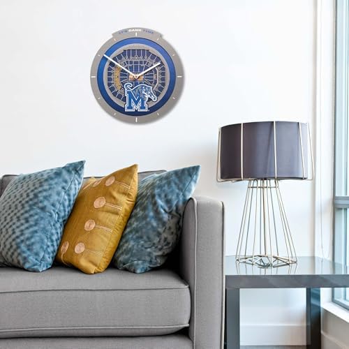YouTheFan NCAA Memphis Tigers StadiumView 3D Wall Clock