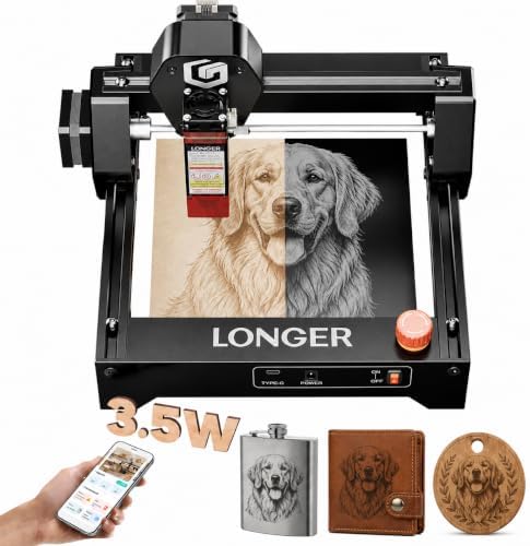 LONGER RAY5 Laser Engraver, 3500mW Compact Precision Engraving Machine