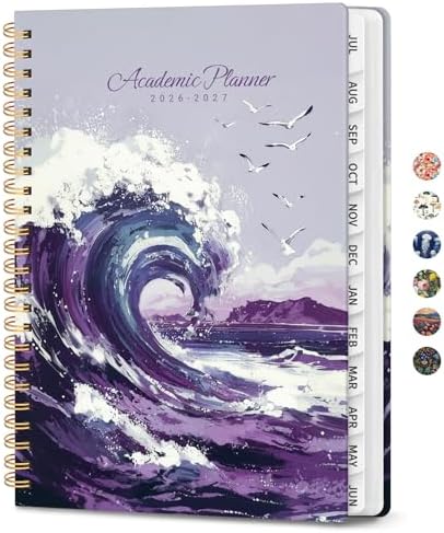 Large Planner 2026-2027, A4 (8.5" x 11") Hardcover Weekly & Monthly Planner July 2026 - June 2027 with Monthly Tabs, Academic Planner for School, Work and Office, Violet Surge