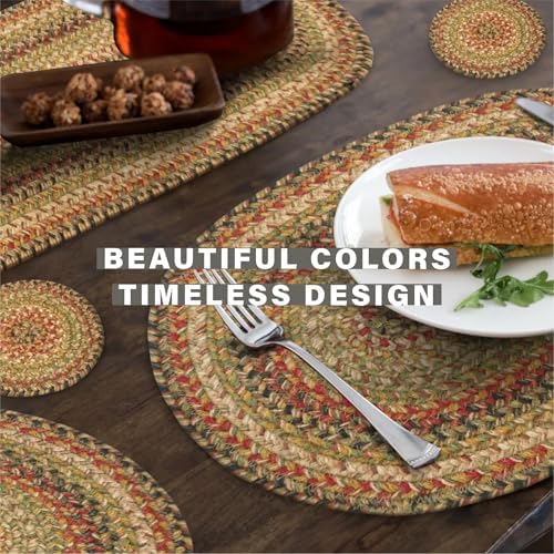 Homespice Kingston Jute Braided Placemats, Rect 13x19 Set of 4