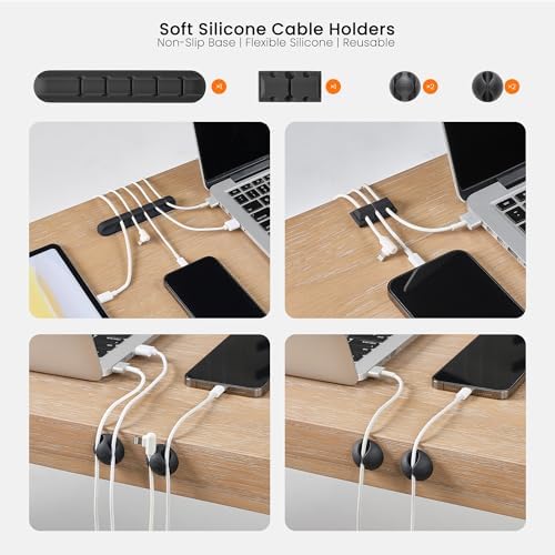 EUREKA ERGONOMIC 316PCS Under Desk Metal Cable Kit, Black