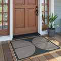 Lahome Rainbow Easy Jute Rugs for Entryway, 32"x48" Black Door Mat Non Slip