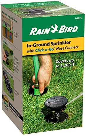 Rain Bird LG3HE Impact Sprinkler, Click-N-Go, In-Ground Impact Sprinkler Kit (Pack of 8)