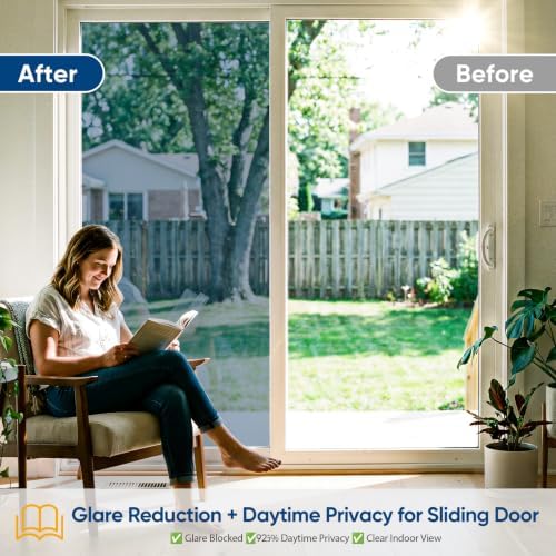 SUNBABY Window Privacy Film, One Way Mirror & Heat Blocking, 17.5"x78.7"