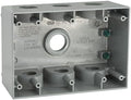 Hubbell-Raco 5390-0 Waterproof Box, 3 Gang, 7-3/4" Outlets, Gray
