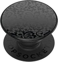 PopSockets Adhesive Phone Grip, Holder- Lace Noir | Secure Comfortable Hold, Anti-Drop, Kickstand, Black, Flower, Floral