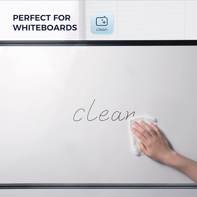 LOUKIN Dry Erase Wipes, Whiteboard Cleaning Wipes, Non-Toxic Cleaning Wipes for Whiteboard, 50 Wipes Per Pack