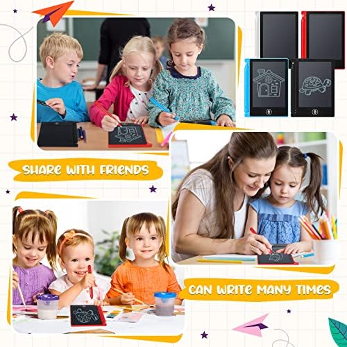 Nezyo 16 Pack 4.5 Inch Mini LCD Writing Tablet for Kids,Mix Colors