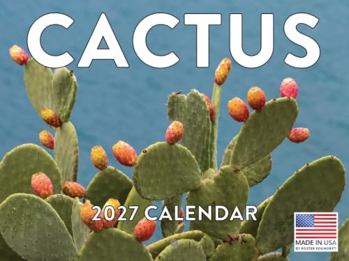 Cactus Calendar 2027 Monthly Wall Calender 12 Month