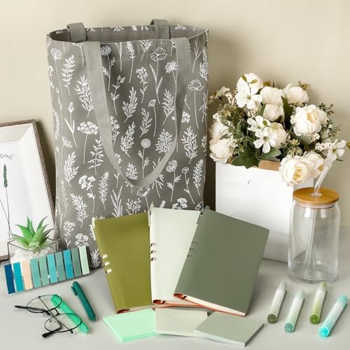 18 Pcs Study Supplies Office Stationery Set for Women, Sage Green