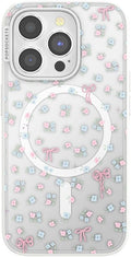 PopSockets iPhone 15 Pro Phone Case with MagSafe, Wireless Charging Compatible, Bow - Bows & Blooms