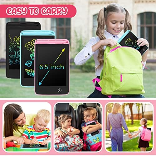 Zhehao 20 Pcs 6.5 Inch LCD Writing Tablet for Kids, Black, Blue, Pink
