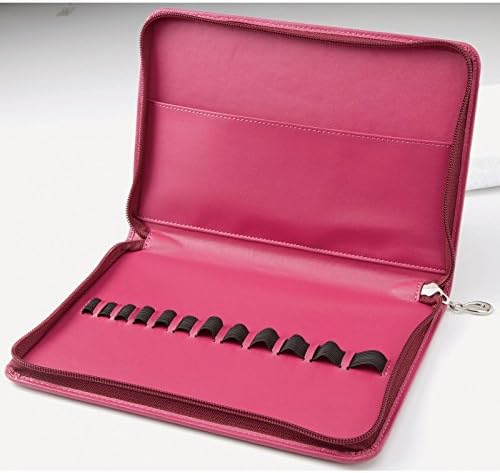 Clover 3652 Needlecraft Interchangeable Circular Knitting Needle Case, Pink