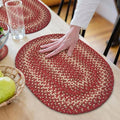 Homespice Apple Pie Jute Braided Placemats, Oval 13x19 Set of 4