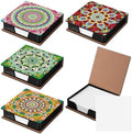 Saillong 4 Pcs Christmas Mandala Diamond Art Note Box Diamond Painting Box