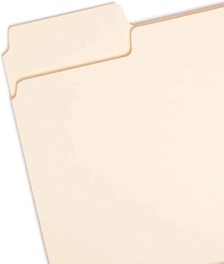 Smead SuperTab Heavyweight File Folder,Oversized 1/3-Cut Tab,Letter Size,Manila,50 Per Box (10401),(Pack of 2)