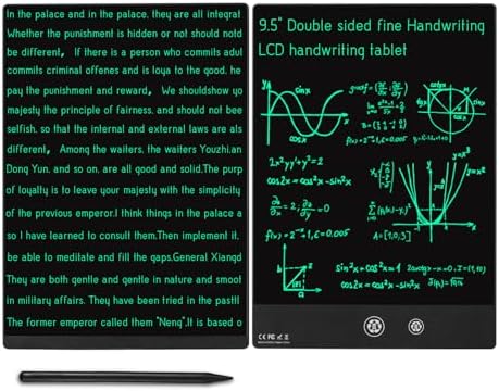 LCD Writing Tablet 9.5 Inch Double Display Digital Notepad