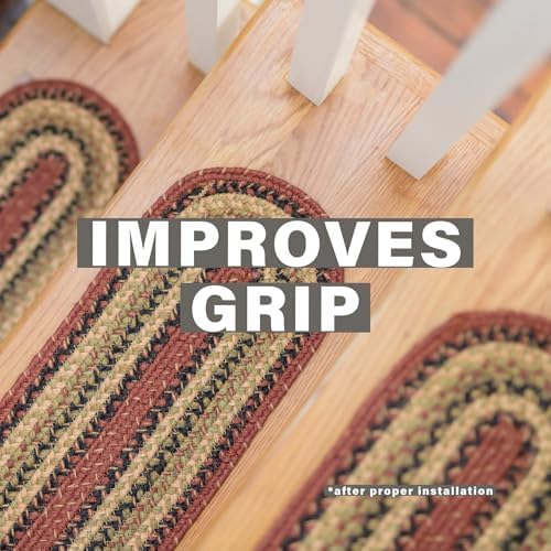 Homespice Highland Jute Braided Stair Treads, Rect 8x28 Set of 13