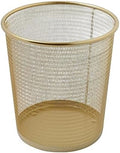 Martha Stewart Ryder 4.5 Gallon Mesh Metal Wastebasket, Gold