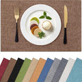 Homaxy Cloths Placemats for Dining Table Set of 6, 13" x 19", Brown