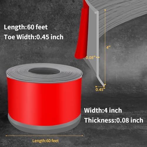 Vinyl Baseboard Molding Trim 4 Inch Peel and Stick Cove Base
